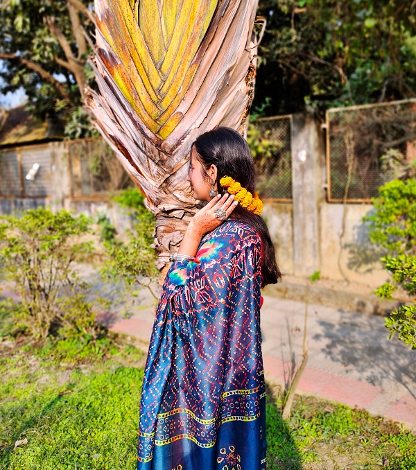 Digital Print Sharee with Blouse Piece - Image 3