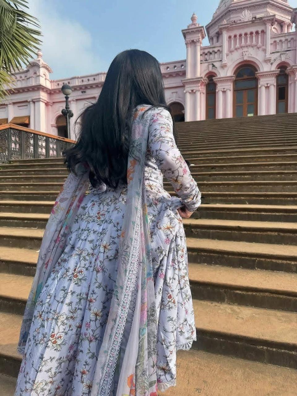 Hania Amir Inspired Digital Print Three Piece - Image 5