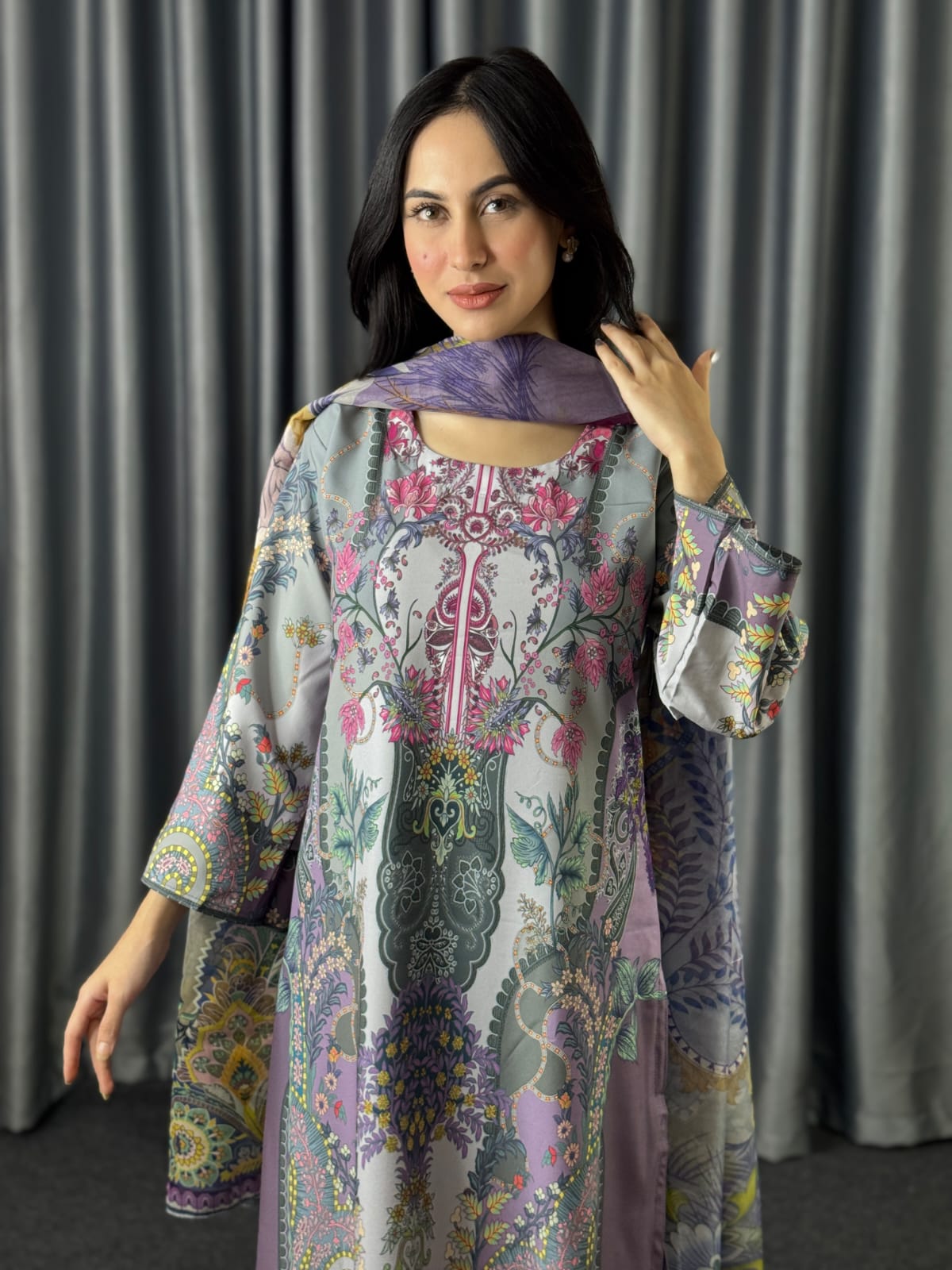 Digital Print Three Piece – Elegance Meets Emotion