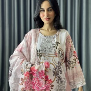 Digital Print Three Piece – Dubai Silk Edition