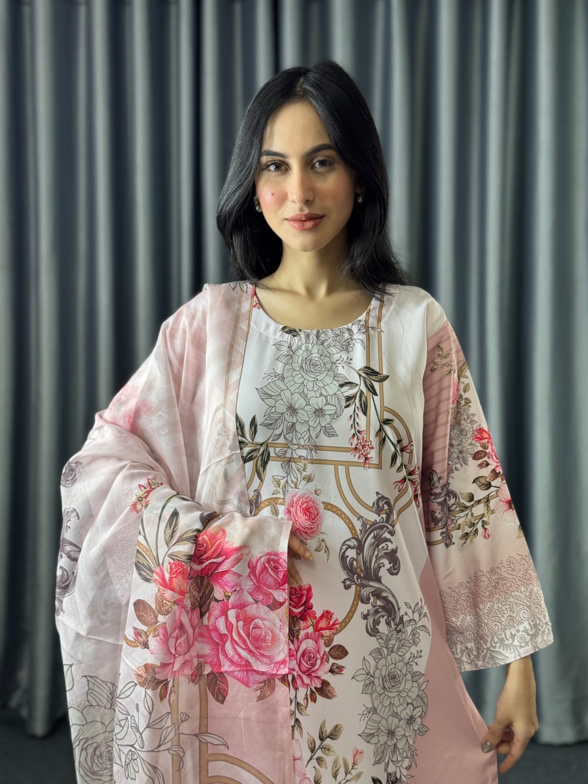 Digital Print Three Piece – Dubai Silk Edition