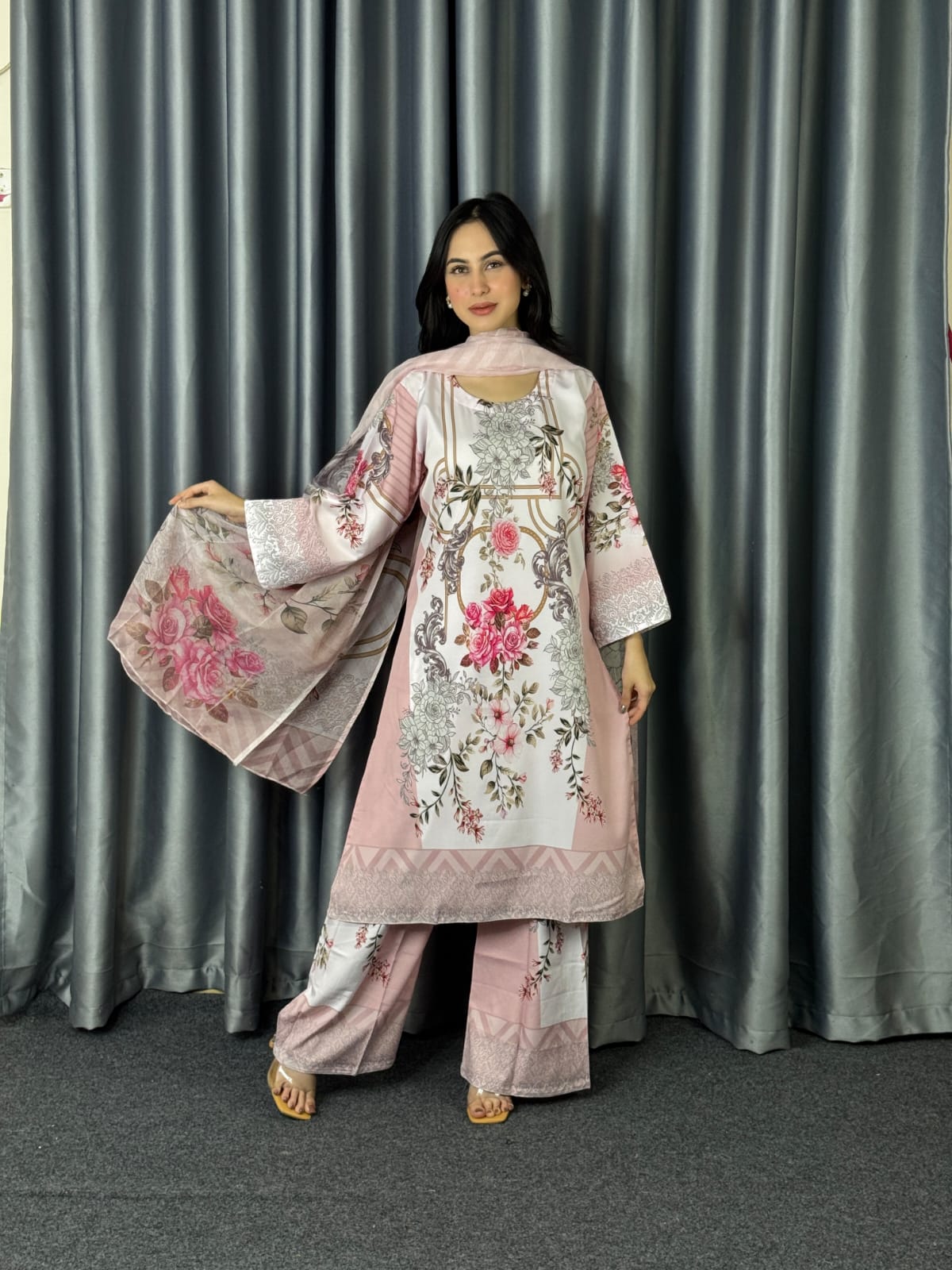 Digital Print Three Piece – Dubai Silk Edition - Image 2