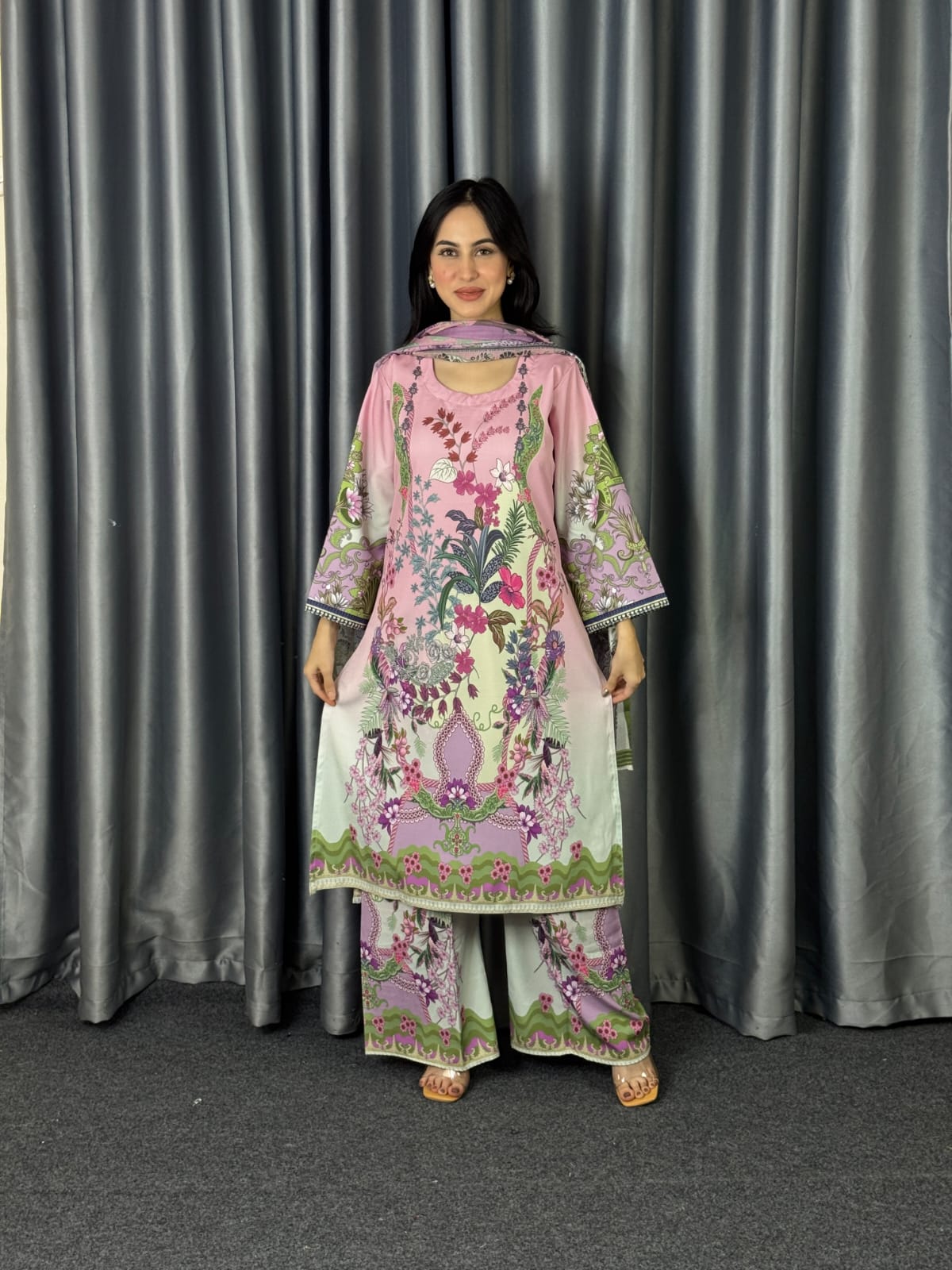 Digital Print Three Piece – Dubai Silk Edition - Image 2