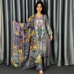 Digital Print Three Piece – Dubai Silk Edition